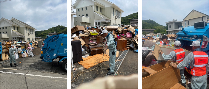 3枚の写真：作業の様子2
