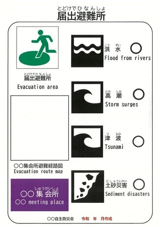 避難場所表示看板の様式例2